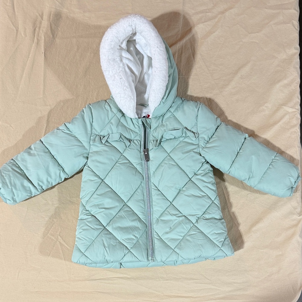 ROKKA & Rolla Mint Green Quilted Hooded Jacket